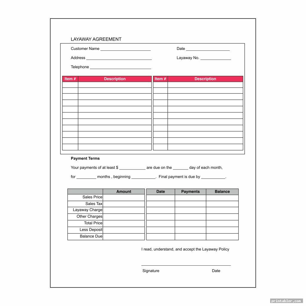 layaway-agreement-form-printable-printabler