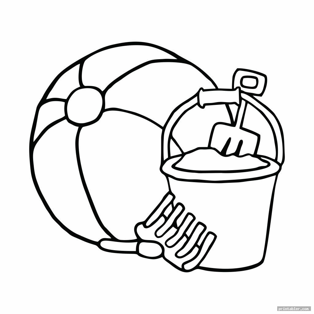 Download Sand Bucket and Shovel Coloring Page Printable ...