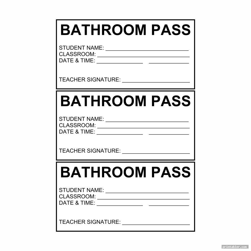 Free Printable Bathroom Passes