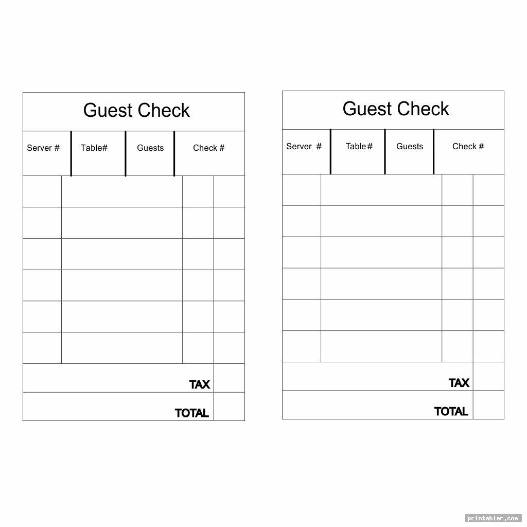 Printable Guest Check Printable Word Searches