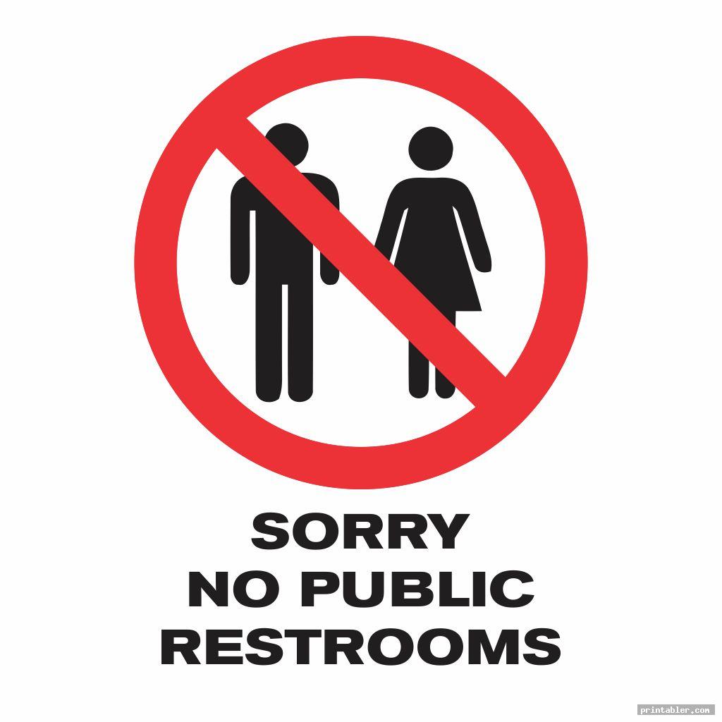 No Public Restroom Sign Printable That are Epic Russell Website