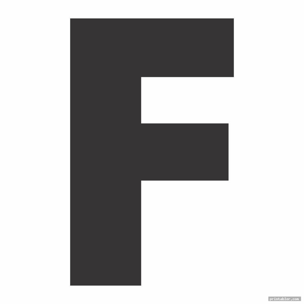 Printable Letter F Template