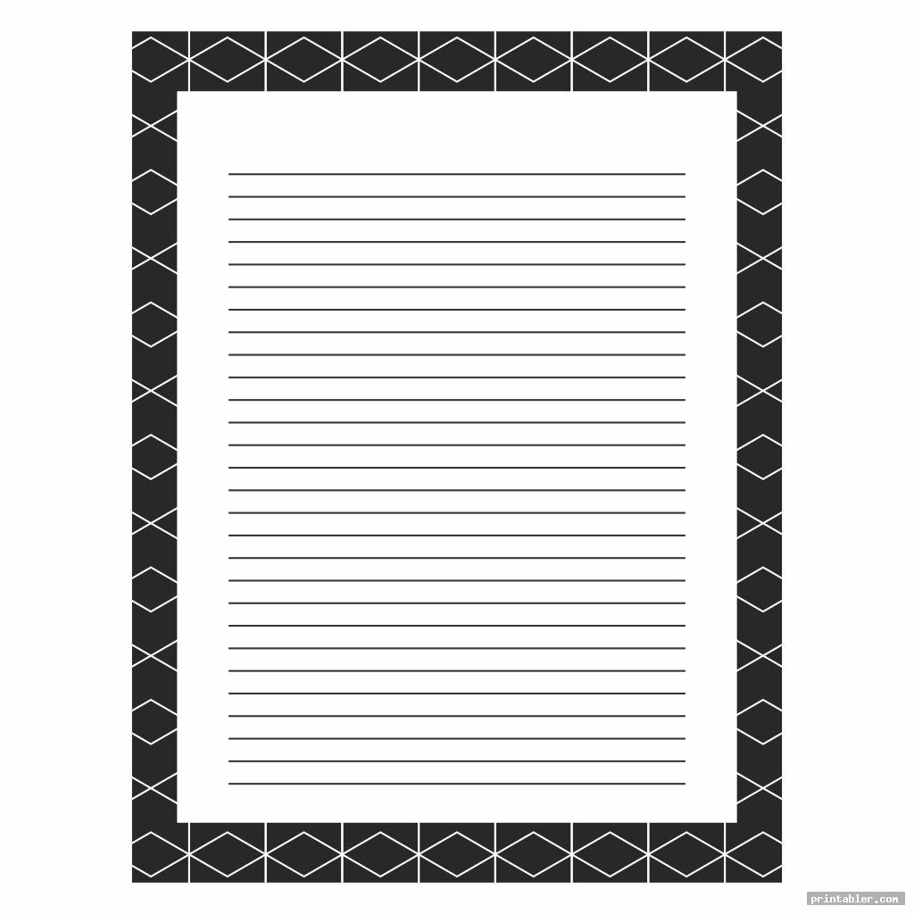 Stationery Black and White Printable